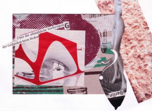Abstraktes Denken 14,8 x 10,5 cm, Collage 2010