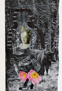 Bodhisattva 18,2 x 26,5 cm, Collage 2012