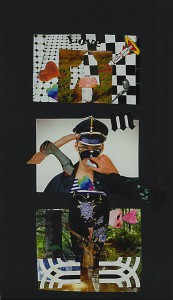 Nina H. 24,5 x 41 cm, Triptychon, Collage 2010