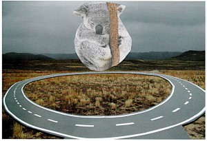 Kreisverkehr 21 x 14,4 cm, Collage 2013